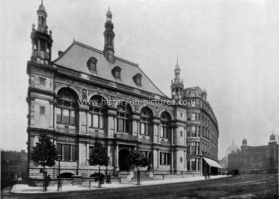 The City of London School, Thames Embankment, London. c.1890's.